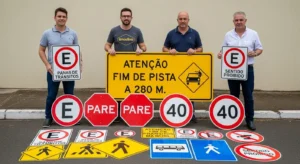 placas de sinalização