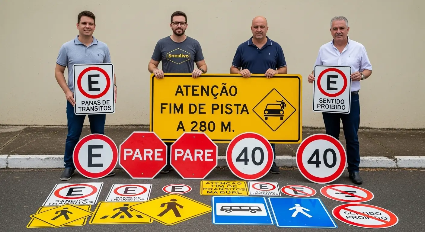 placas de sinalização